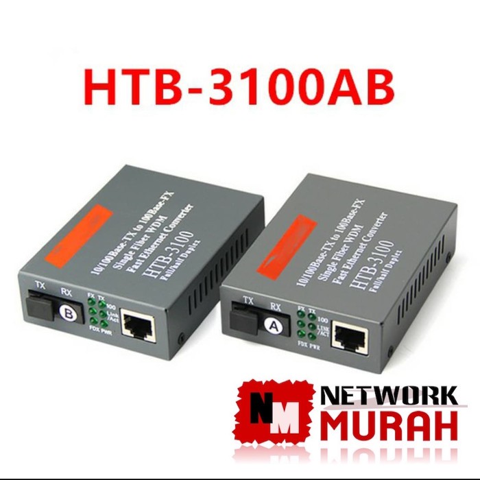 Jual Netlink HTB 3100 10/100 Sepasang AB Fiber Optic Optik Media ...