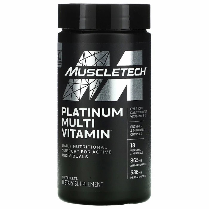 Jual Muscletech Platinum Multi Vitamin 90 Tablets multivitamin fitness ...