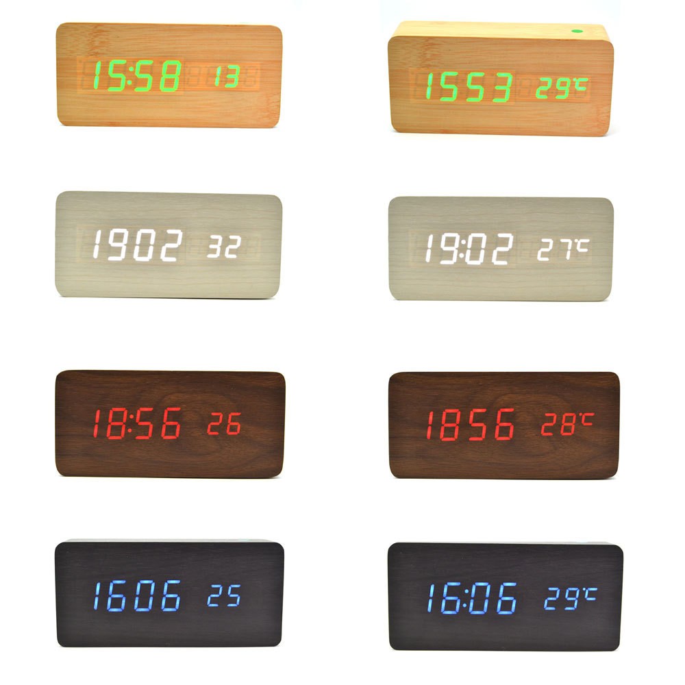 Jual Wooden Digital Clock / Jam Digital Besar Shopee Indonesia