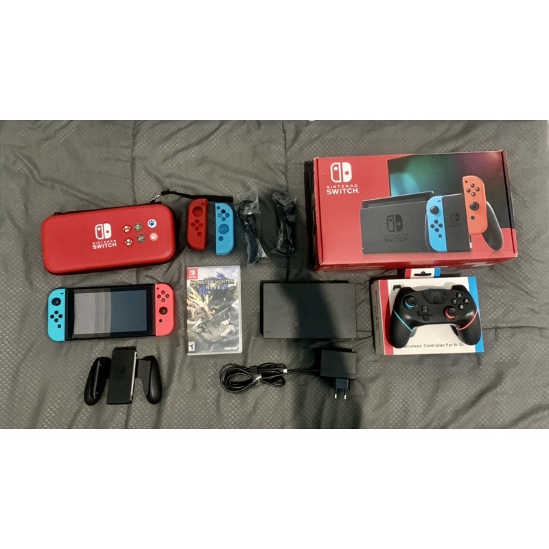 Jual Nintendo switch console New Model V2 OFW Fullset Second | Shopee ...