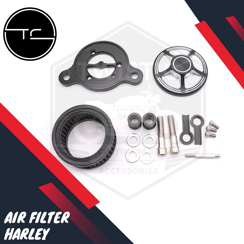 Jual Filter Udara Air Filter Cleaner Intake Motor Harley Sportster CNC ...