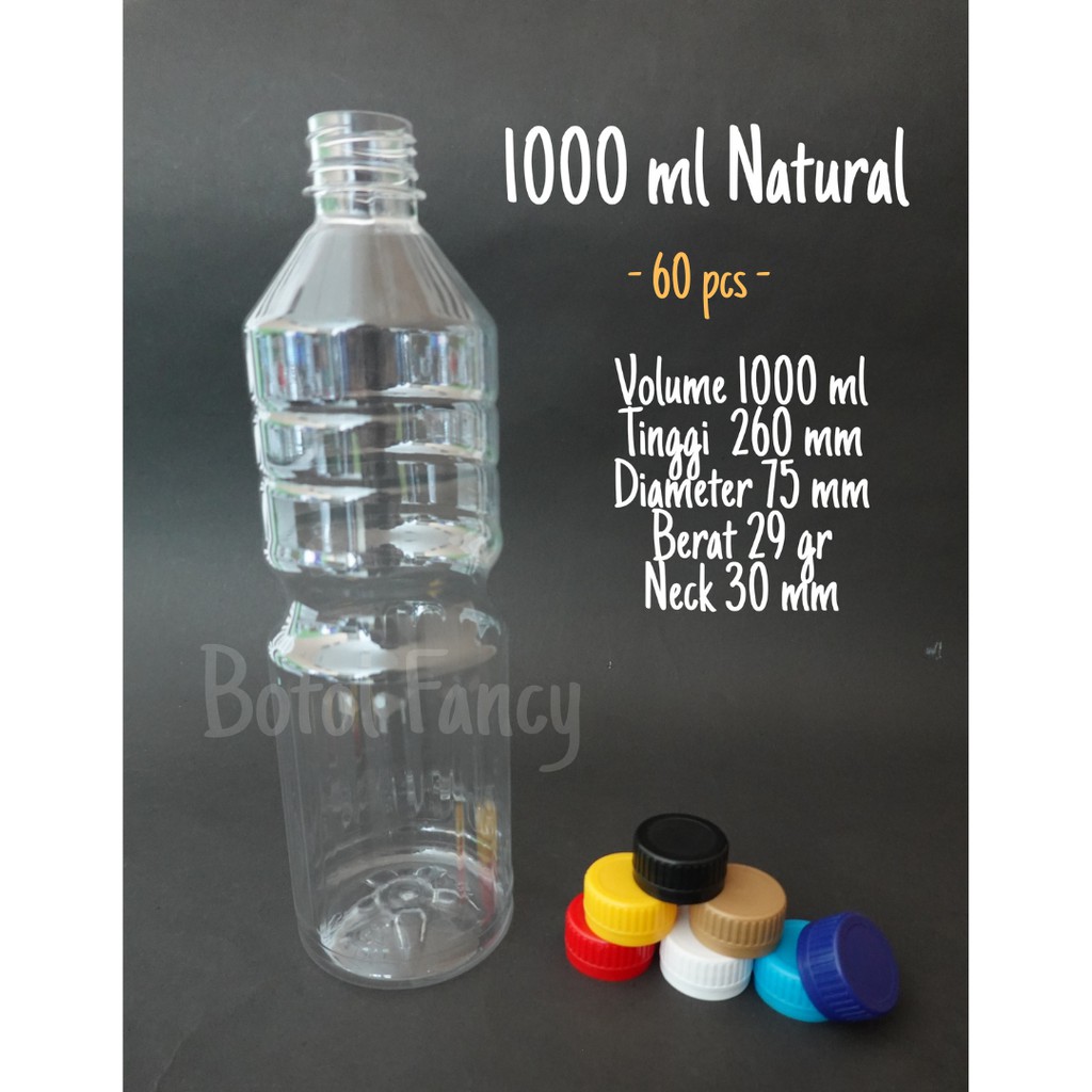 Jual Botol Natural 1000ml / Botol Jus 1L / Botol Minyak Goreng 1L ...