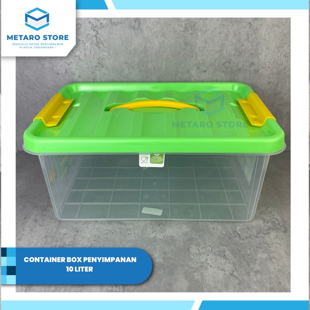 Jual Kontainer box penyimpanan 10 liter dengan pengunci plastik Bagus ...