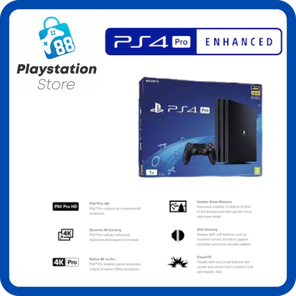 Jual PLAYSTATION 4 PRO / PS4 PRO 1TB 4K / BUKAN HEN ( ORIGINAL ...