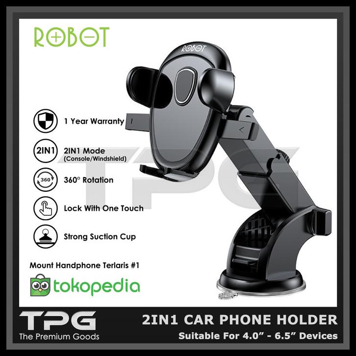 Jual Robot Rt Ch S Car Mount Phone Hp Holder Dashboard Kaca Mobil Otomatis Shopee Indonesia