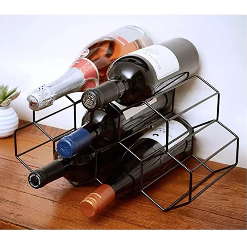 Jual WINE HOLDER RAK TEMPAT BOTOL RACK BOTTLE ROSE GOLD BLACK | Shopee ...