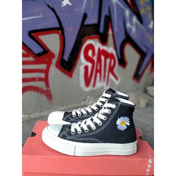 converse motif bunga premium murah impor pendek dan tinggi