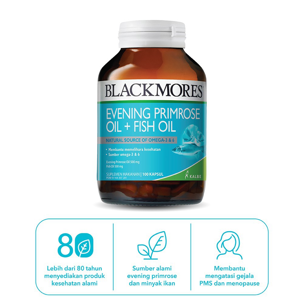 Jual Blackmores Evening Primrose Oil + Fish Oil (100) Shopee Indonesia
