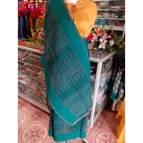 Jual SONGKET SARUNG SELENDANG SIBOLANG RASTA HIJAU TENUN TANGAN ...