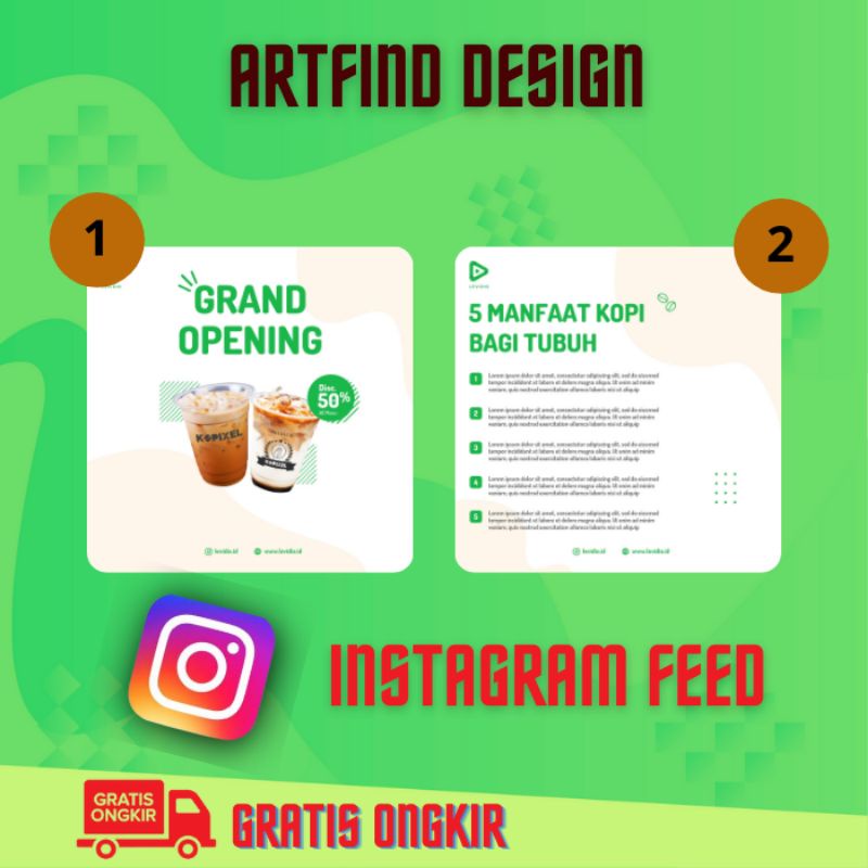 Jasa desain Post Konten Feed IG Instagram Satuan Murah Kekinian Part 11