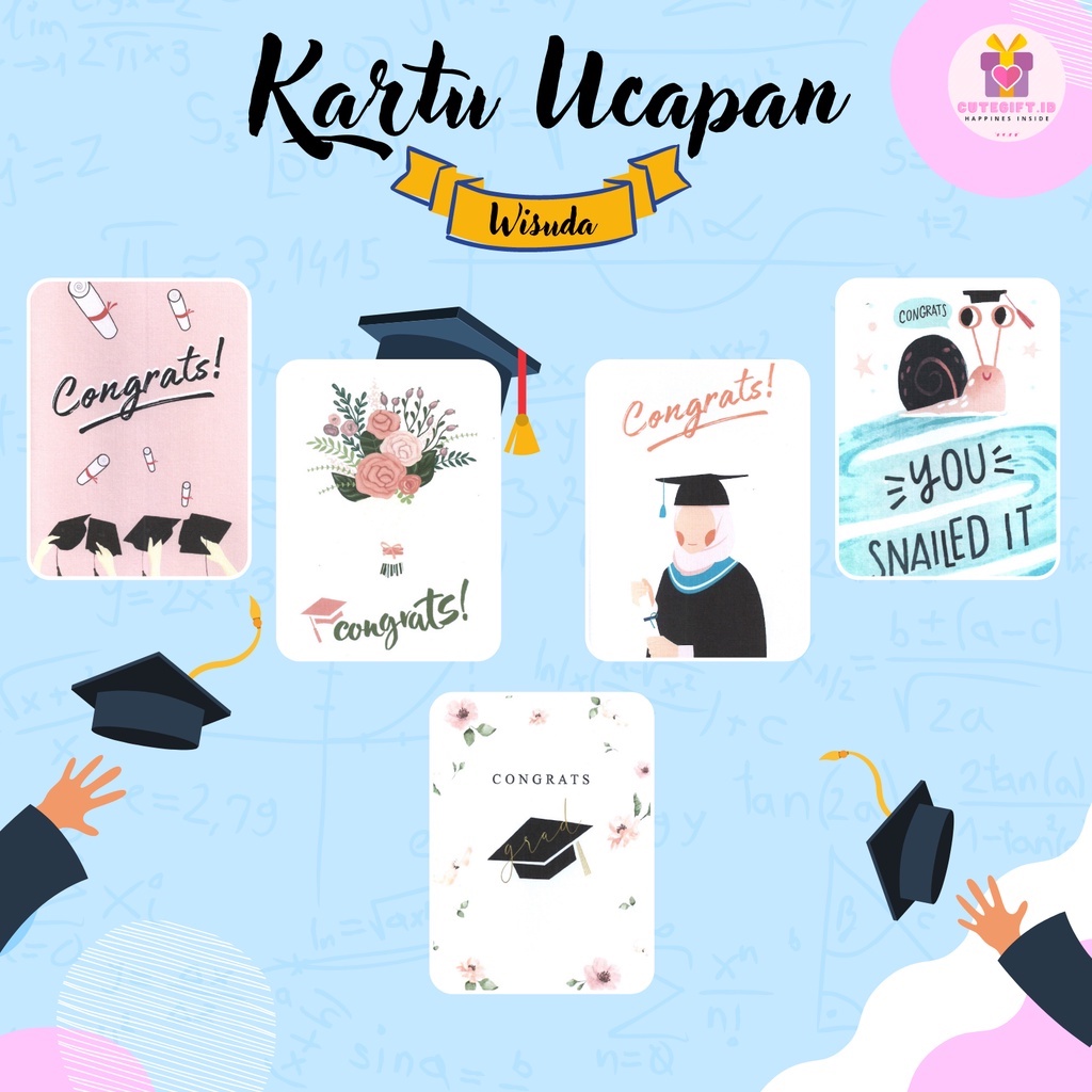 Jual Kartu Ucapan Happy Graduation Wisuda Aesthetic Graduation Card