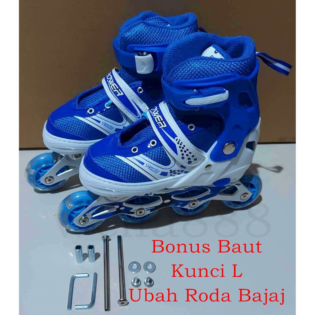 Jual Sepatu Roda Anak Lampu Rainbow Merek Power Inline Skate Power ...
