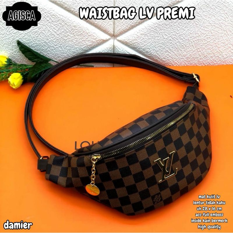 Jual TAS WAISTBAG PRIA LV LOUIS VUITTON CAMPUS BUMBAG DAMIER GRAPHITE BAG  MIRROR QUALITY 1:1 ORIGINAL QUALITY GRADE ORI BEST REPLICA KW SUPER IMPORT