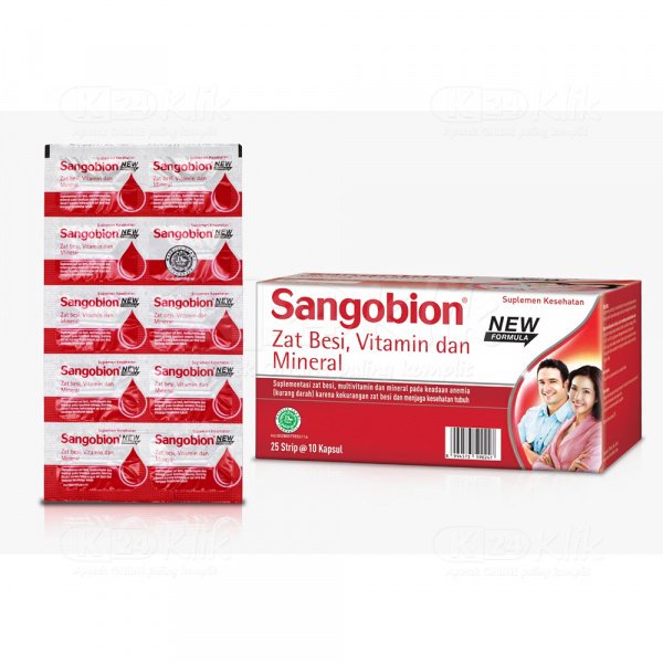 Jual Sangobion Obat Anemia Obat Penambah Darah Sangobion Strip Kurang ...