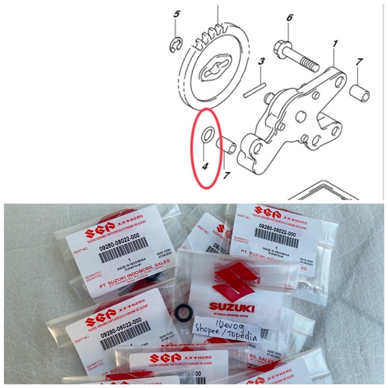 Jual Seal O Ring Pompa Oli Pin Dowel Satria FU FI Injeksi GSX O Ring