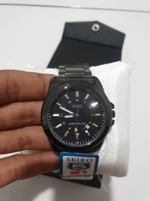 Jual Jam Tangan Pria Seiko 706076 Rantai Hitam Shopee Indonesia