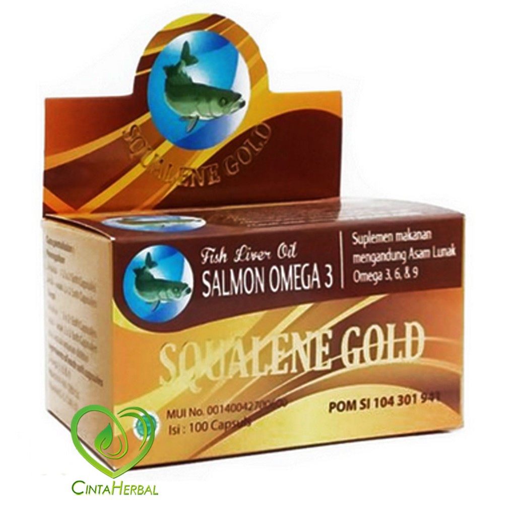 Jual Minyak Ikan Squalene Gold Fish Liver Oil Salmon OMEGA 3 (isi 100 kapsul) Shopee Indonesia