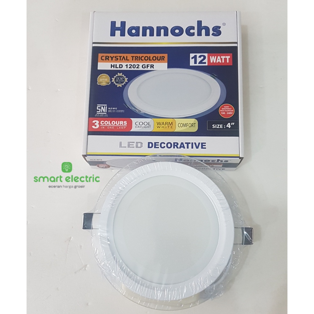 Jual Hannochs Crystal 12 Watt HLD 1202 GFR Lampu Downlight LED Plafon ...
