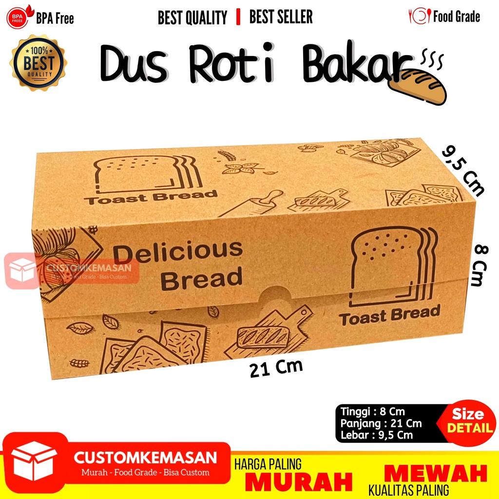 Jual Kemasan Roti Bakar / Dus Roti Bakar Bandung / Box Roti Bakar ...