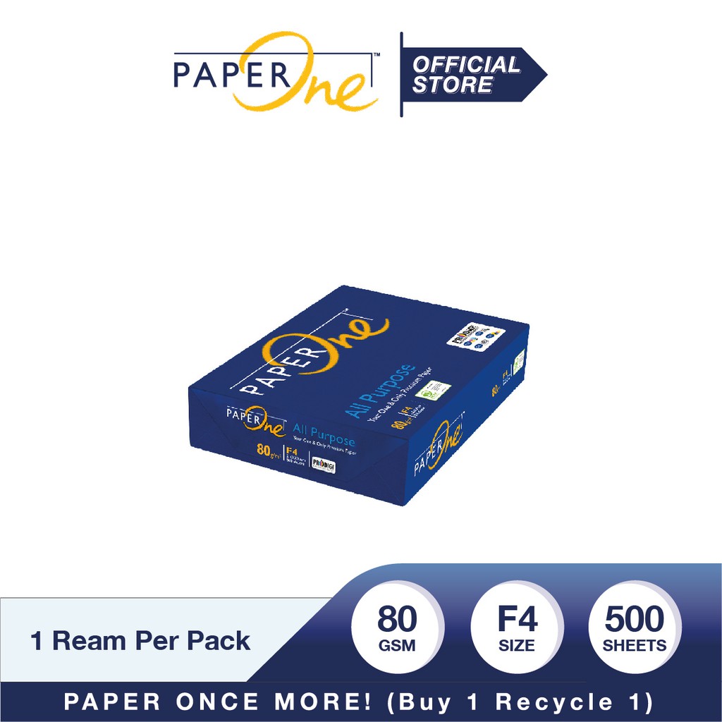 PaperOne Kertas F4 80gr All Purpose 1 Rim (500 lembar) Kertas HVS F4 Kertas Fotocopy (2)