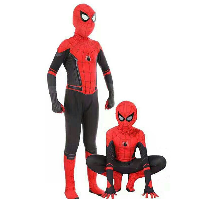 Jual KOSTUM SPIDERMAN 01 Merah Hitam Baju Cosplay SUPERHERO Anak ...