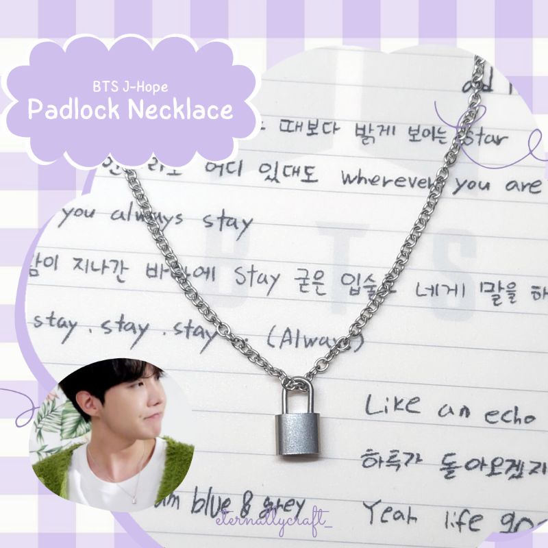 BTS Army J-hope Hoseok Hobi Inspired Lockit Pendant Necklace 