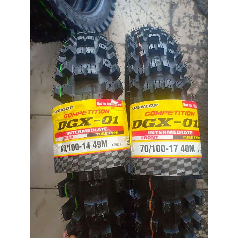 Jual ban cross/trail dunlop DGX-01 ring 14/17 sepasang depan dan ...