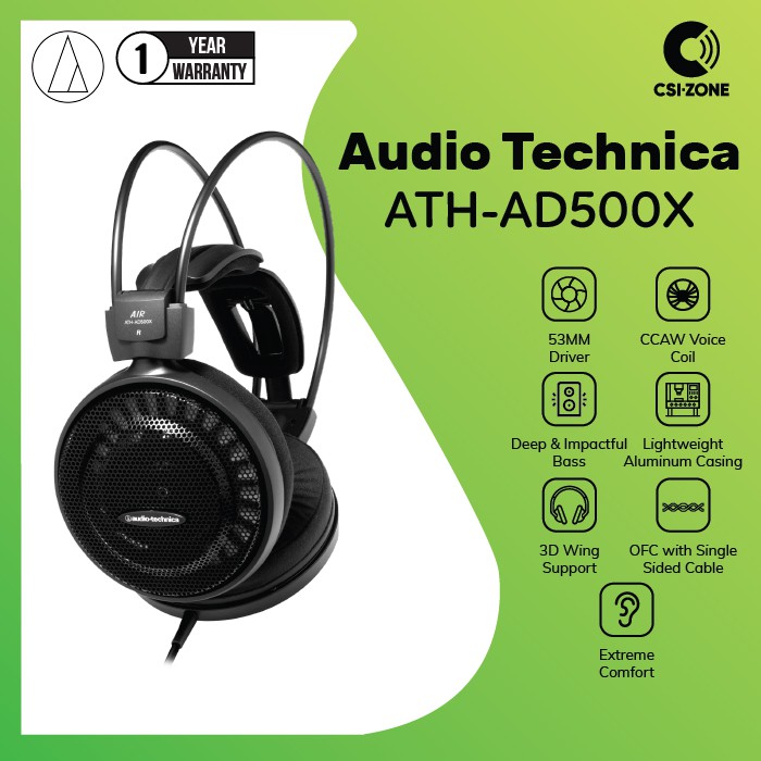 Jual Audio Technica ATHAD500X High Fidelity Open Back Headphone