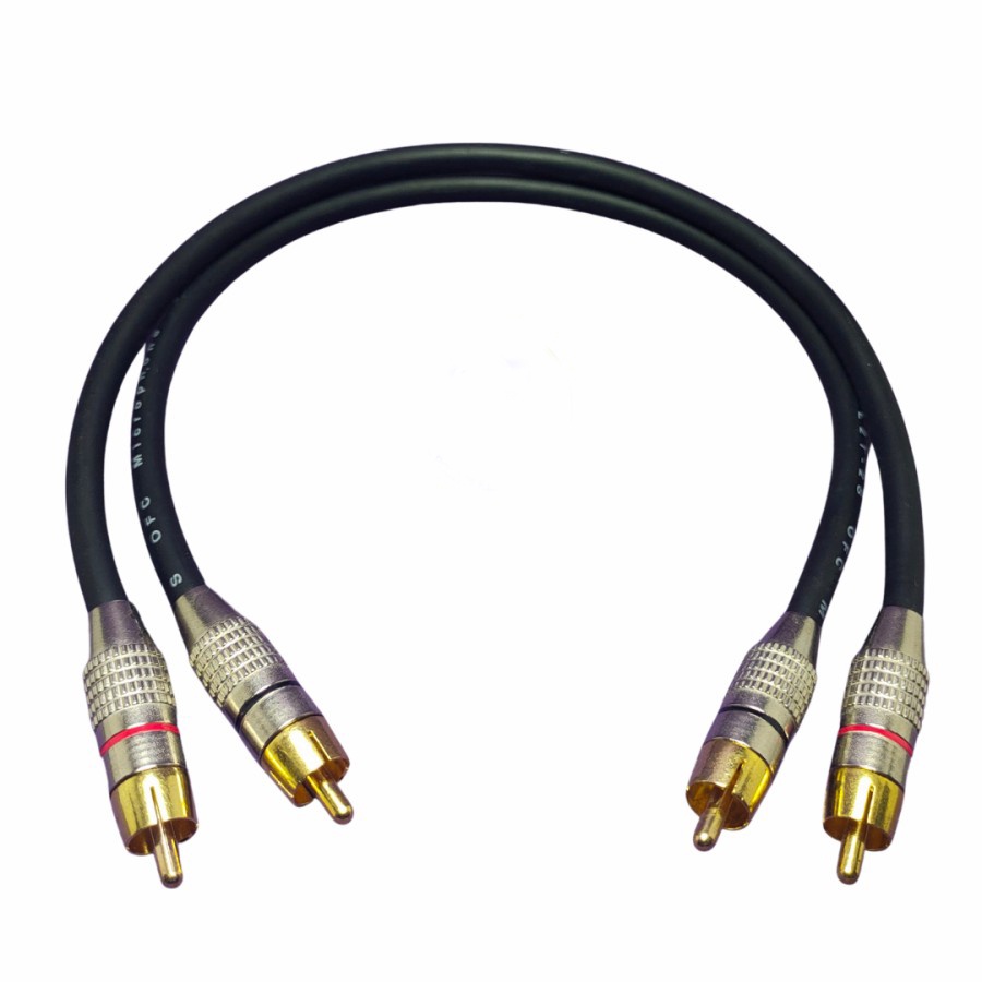 Jual kabel rca to rca pendek audio mixer amplifier RCA SILVER 1 SET ...