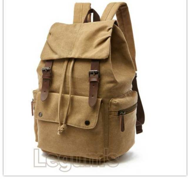 Jual TAS RANSEL KANVAS BAHAN TEBAL DAN LENTUR DESIGN BAGUS DAN ELEGANT ...