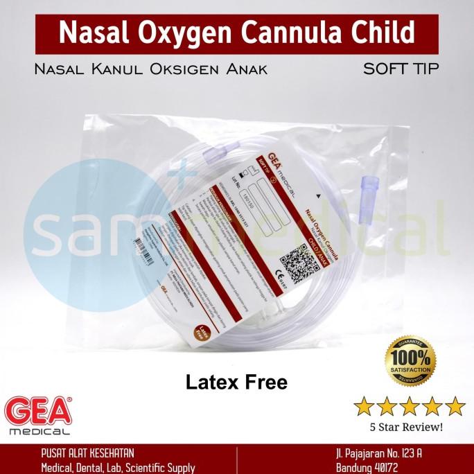 Jual Gea Nasal Oxygen Cannula Child / Selang Oksigen Anak Soft Tip ...