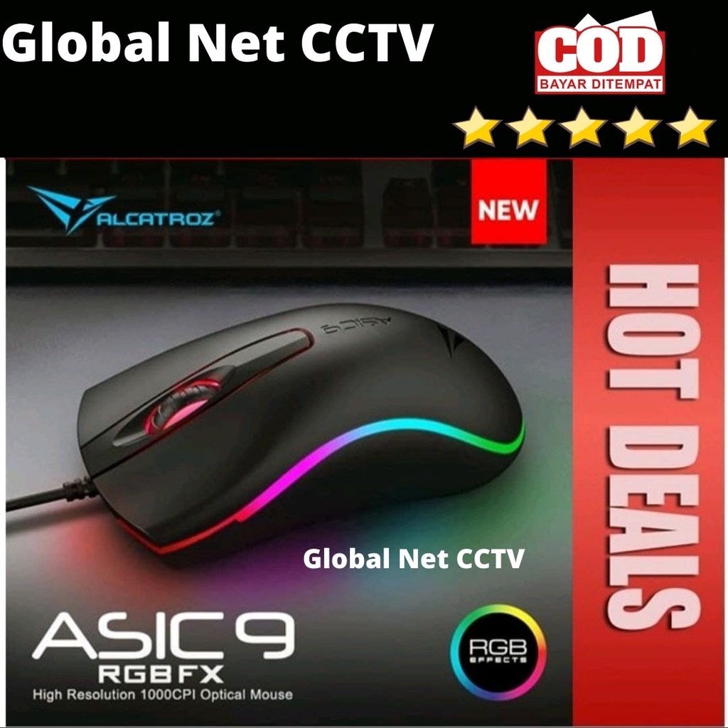 Jual Alcatroz Gaming Mouse Asic 9 RGB FX 1000CPI Wired - 2 Tahun ...