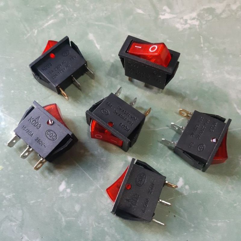 Jual saklar on off 3 pin LED 16/20A / switch rocker | Shopee Indonesia