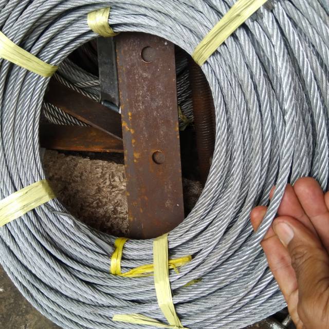 Jual Tali baja m6/kawat slink 6mm/wire rope m6 galvanize putih per 10m ...