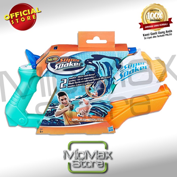 Pistolet à Eau Nerf Super Soaker Splash Mouth - 2 Modes, Capacité 591ml - Jeu D'eau Pour Enfants
