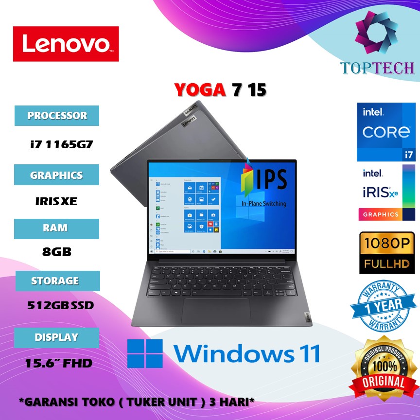 Jual Laptop Lenovo Yoga In Touch Fhd Hdr I G Ram Gb Tb Ssd W Shopee Indonesia