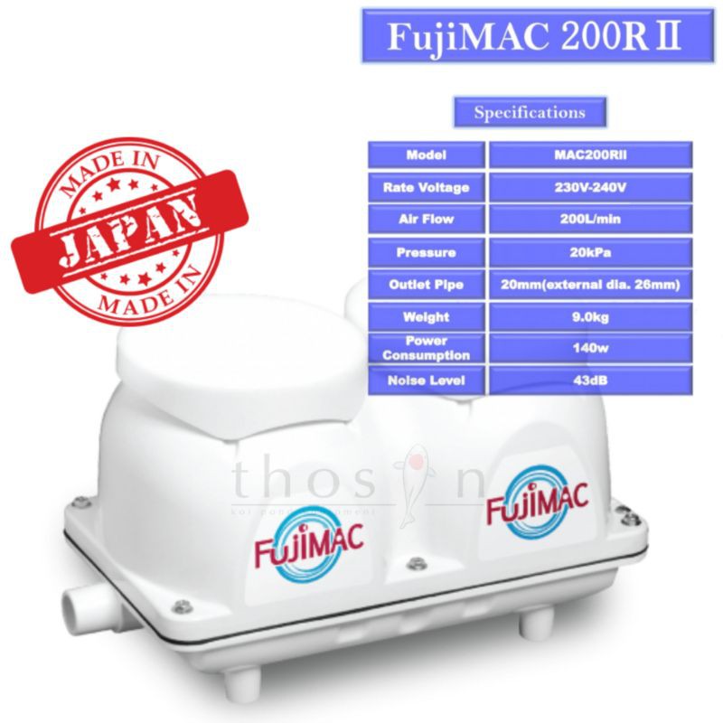 Jual Mesin Aerator Pompa Udara Made In Japan Air Pump Fujimac 200R II