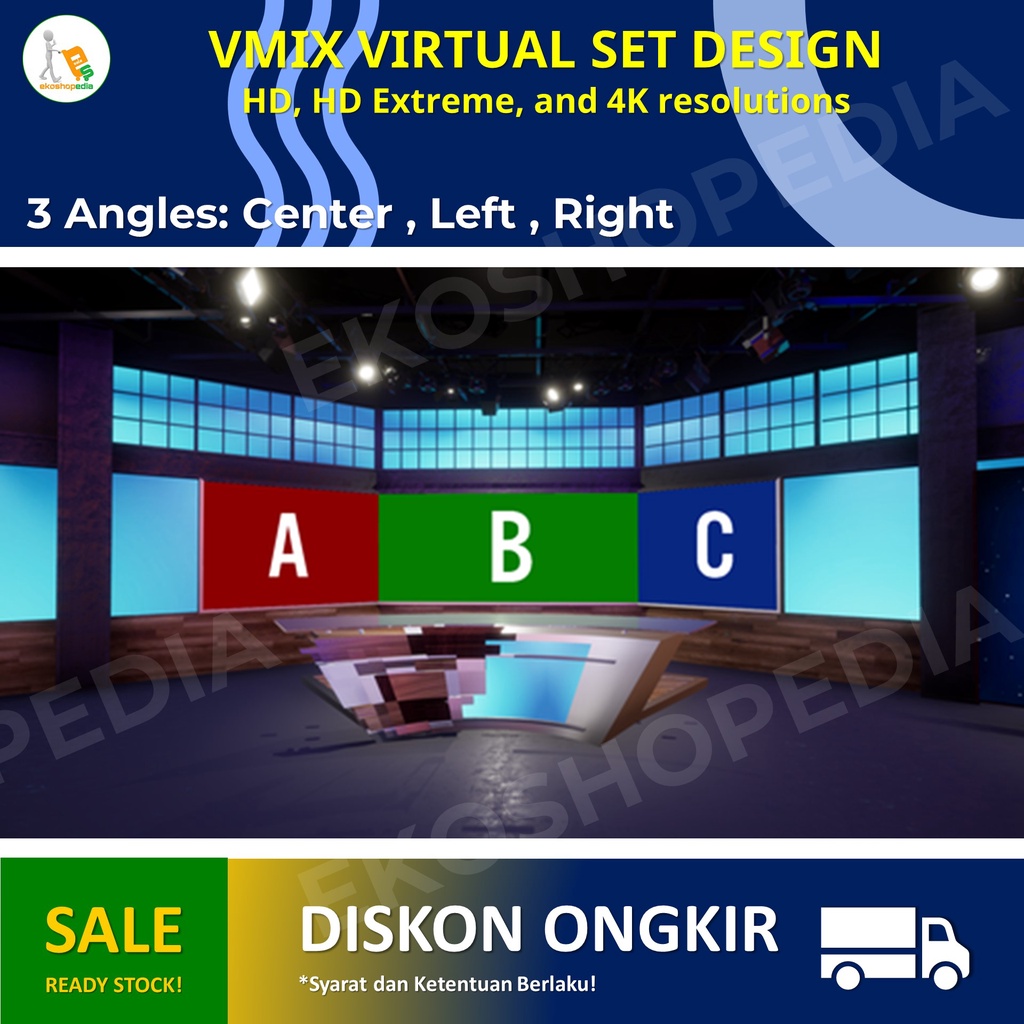 Jual VMIX VIRTUAL SET DESIGN 4K - NEWS 50 v32 | Shopee Indonesia
