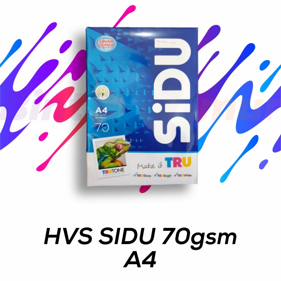 Jual Kertas Hvs 70 Gram Sidu A4 1 Box 5 Rim Pengiriman Instant