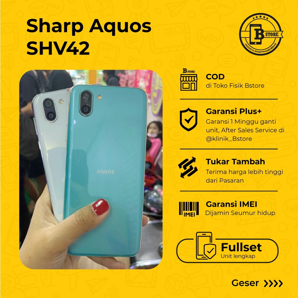 Sharp Aquos SHV 42 R2 AU 64GB 4GB - BATANGAN 64 GB 4 GB - SHV42 - SMR