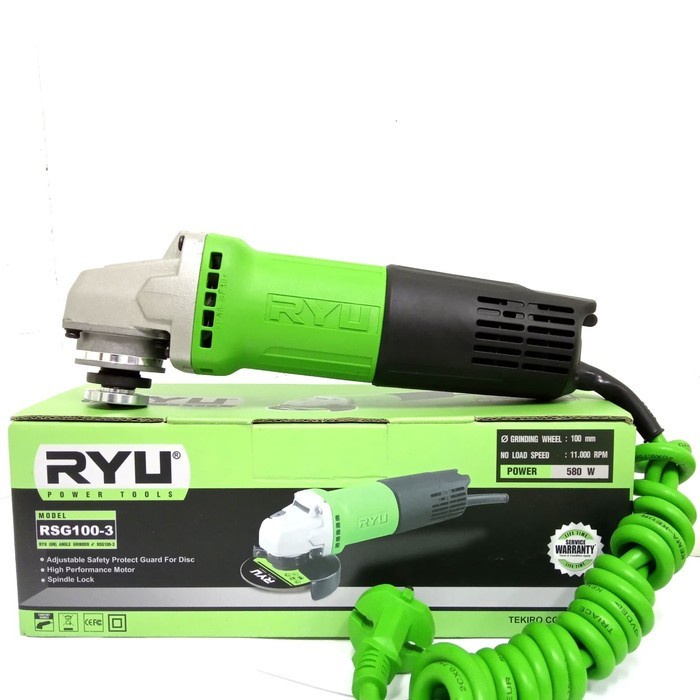 Jual RYU - Mesin Gerinda Tangan / Angle Grinder Ryu RSG 100-3 / RYU ...