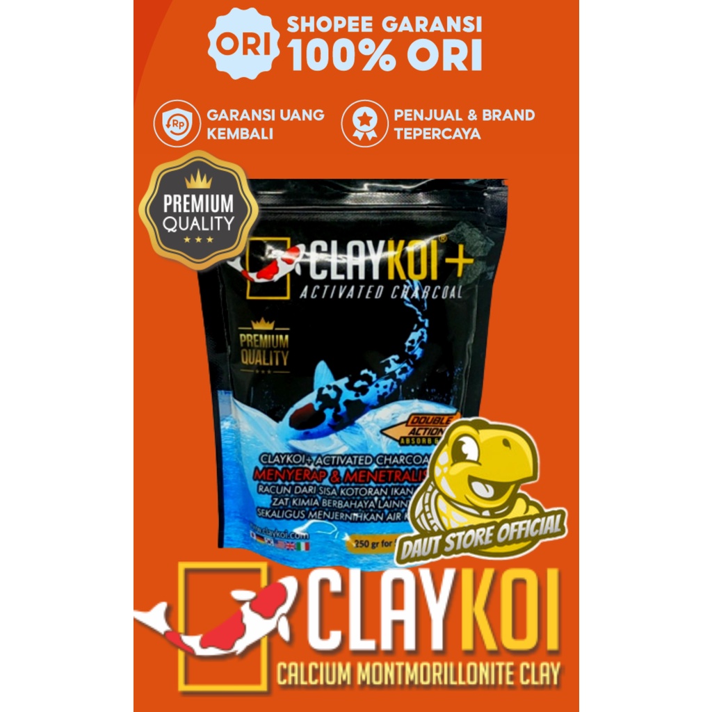 Jual Claykoi Clay Koi Premium Plus HITAM 250 Gram Shopee Indonesia