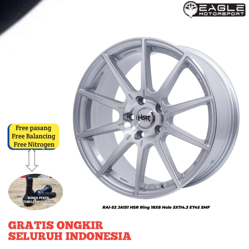 Jual Velg Mobil Velg HSR RAI-S2 R18 PCD 5X114,3 Velk Pelek Mobil Innova ...