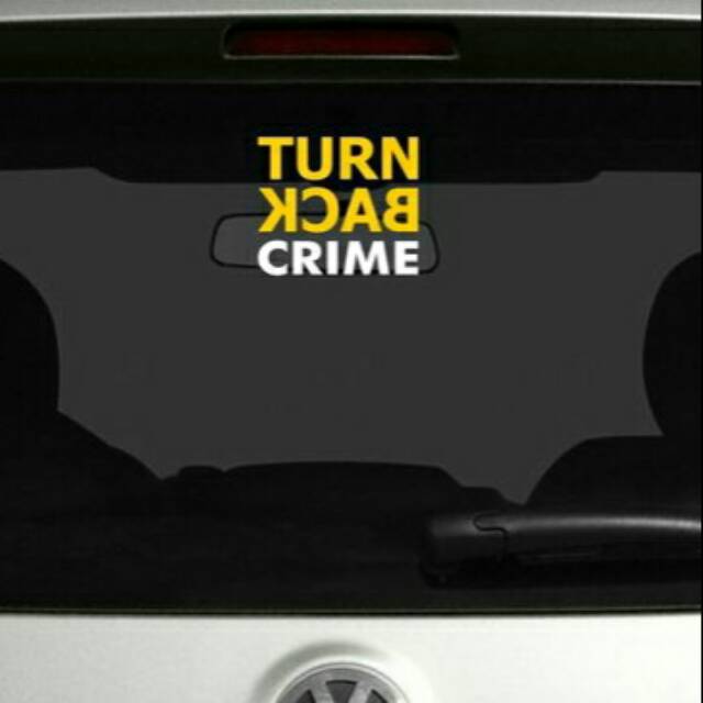 Jual Cutting sticker mobil turn back crime sticker mobil murah ...