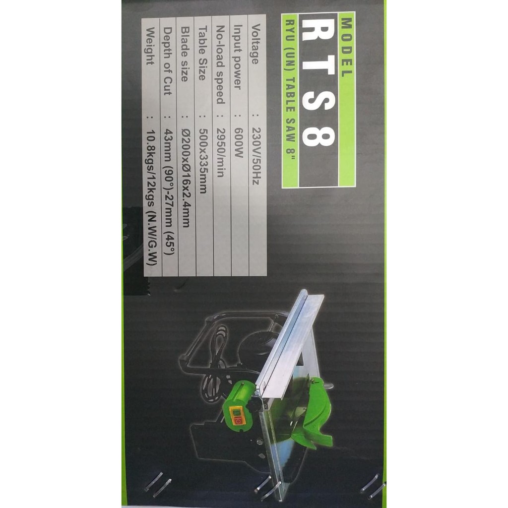 Jual RYU RTS 10 Table Saw 10 Inch - Gergaji Meja Potong Kayu Belah ...