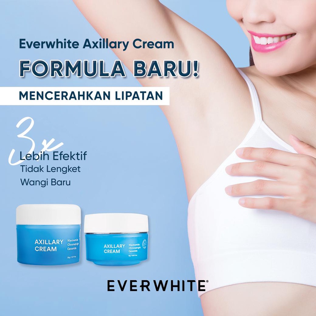 Jual EVERWHITE Axillary Cream (Underarm) Blue (30g) | Shopee Indonesia