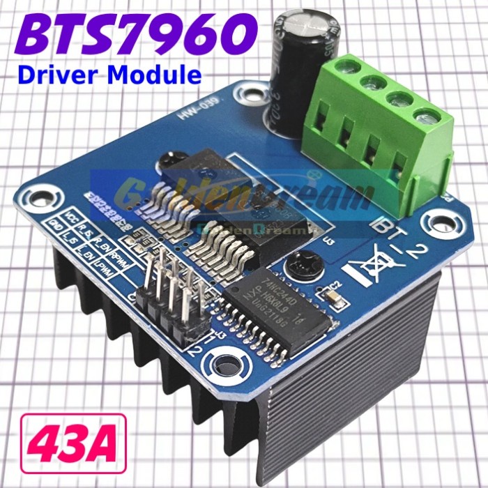 Jual High Current Motor Driver Bts7960 43a H Bridge Arduino Bts 7960 Ibt2 Shopee Indonesia 6949