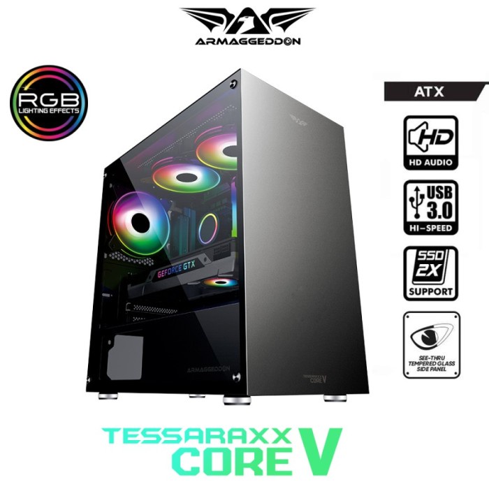 Jual Armaggeddon Tessaraxx Core V Pro-Grade Micro-ATX Gaming PC Casing ...