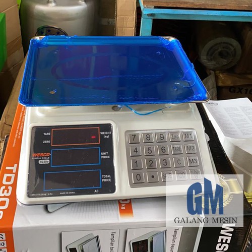 Jual Timbangan Digital WESCO TD30E 30 KG Electric Weighing Scale Alat ...