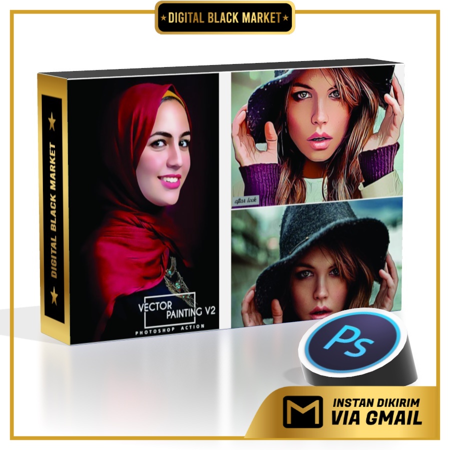 Jual Vector Painting V2 Photoshop Action | Shopee Indonesia